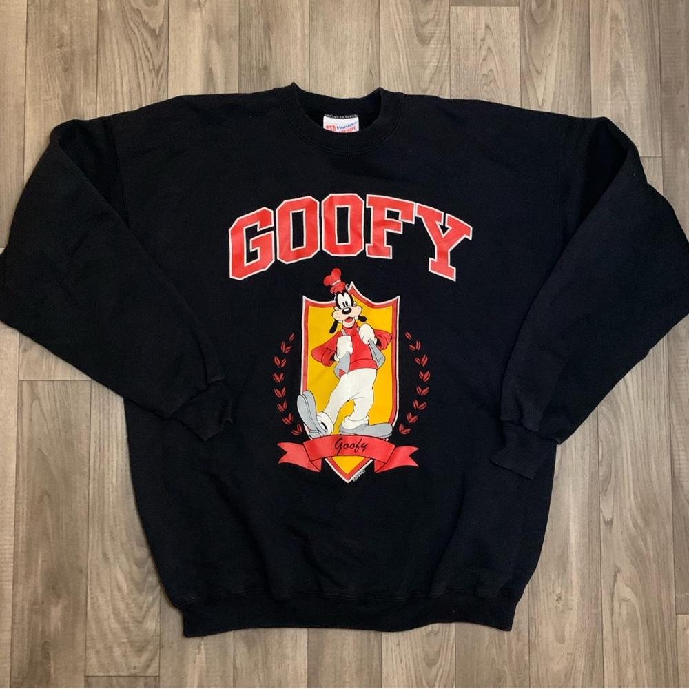 Vintage Disney Crewneck Sweater Size XL Goofy Hanes Heavyweight Retro USA